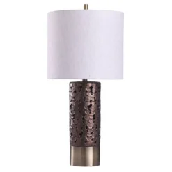 Chesham Floral Open Design Column Table Lamp With Drum Shade Brass - StyleCraft -Home Improvement Store GUEST 7cc18773 27f9 452c be9e e2d85929e13e