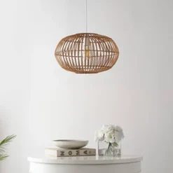17.5" 1-Light Leo Farmhouse Coastal Rattan LED Pendant Brown - JONATHAN Y 29 17.5" 1-Light Leo Farmhouse Coastal Rattan LED Pendant Brown - JONATHAN Y -Home Improvement Store GUEST 7df64b4b 3899 4caf 87dc 6d4cbbfc3e64