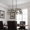 39.5" X 14.75" Metal Forio Chandelier With Mesh Round Shade Brown - Cal Lighting -Home Improvement Store GUEST 7e750e82 eaaa 4a0b ae47 26883aa01edf