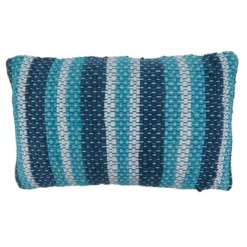 Saro Lifestyle Striped Chindi Throw Pillow With Down Filling -Home Improvement Store GUEST 7fb05bfd aea2 4c83 b3e1 00c64a2a1cb0