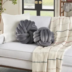 Mina Victory Sofia Infinite Knot Ball 13" X 13" Round Indoor Throw Pillow -Home Improvement Store GUEST 8098cf9a 17b2 4a41 bedb 32bcabad6580