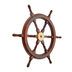 Wood Sail Boat Ship Wheel Wall Decor With Gold Hardware Brown - Olivia & May 10 Wood Sail Boat Ship Wheel Wall Decor With Gold Hardware Brown - Olivia & May -Home Improvement Store GUEST 80b7a12d 40b5 46e6 b665 b04943057e22