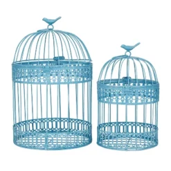 Set Of 2 Metal 15.6" Country Cottage Birdcage - Olivia & May -Home Improvement Store GUEST 80c332e6 c410 4173 8e71 83fc013bf580