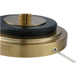 Possini Euro Design Palisade Modern Floor Lamp 64" Tall Satin Brass Metal Trimmed Fabric Tapered Drum Shade For Living Room Bedroom Office House Home -Home Improvement Store GUEST 81276240 445c 4712 bbdf 5f9619f2bd77