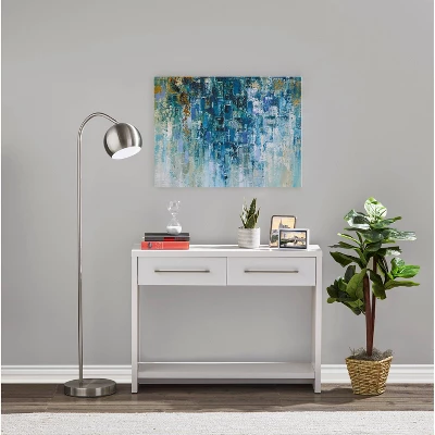 Emerson Floor Lamp Silver - Adesso 3 Emerson Floor Lamp Silver - Adesso