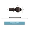 1-Inch Curtain Rod- Decorative Modern Urn Finials & Hardware- For Home Decor In Bedroom, Living Room & Kitchen, 48-84-Inch By Lavish Home (Bronze) -Home Improvement Store GUEST 82886681 5f38 4a48 8c91 981492c220af