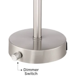 360 Lighting Trotter Modern Table Lamps 23 3/4" High Set Of 2 Brushed Nickel With USB And AC Power Outlet In Base White Fabric Cylinder For Home Desk -Home Improvement Store GUEST 83990012 0272 419e 9a0a 5b909f2e7247