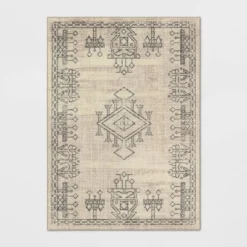 Hancock Distressed Center Motif Rug Beige - Threshold™ -Home Improvement Store GUEST 83a3285f 266c 4fe0 977c ecd0bb0848d3
