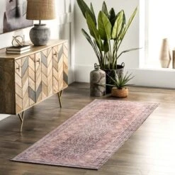 NuLOOM Darcey Machine Washable Traditional Floral Medallion Area Rug