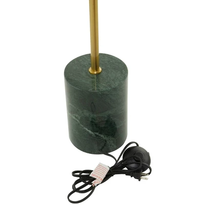 Metal Umbrella Style Floor Lamp With Marble Base Black (Includes LED Light Bulb) - Olivia & May 4 Metal Umbrella Style Floor Lamp With Marble Base Black (Includes LED Light Bulb) - Olivia & May - Image 2
