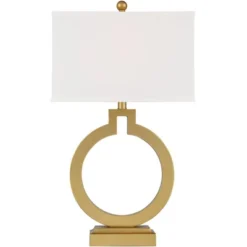360 Lighting Lauren Modern Table Lamps Set Of 2 With Black Risers 28 1/2" Tall Gold USB Charging Port White Rectangular Shade For Bedroom Living Room -Home Improvement Store GUEST 846fcadc 09ef 45d4 8bab 1a2a395453d8