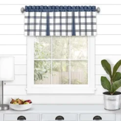 Kate Aurora Windowpane Plaid Country Farmhouse Rod Pocket Window Valance -Home Improvement Store GUEST 85a977e4 ea41 4cce b7d9 e8d61485c7f8