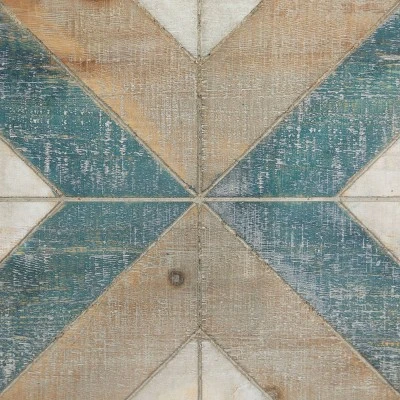 Wood Geometric Handmade Southwestern Wall Decor Gray - Olivia & May 4 Wood Geometric Handmade Southwestern Wall Decor Gray - Olivia & May - Image 2