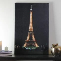 Northlight 23.5" LED Lighted Famous Eiffel Tower Paris France At Night Canvas Wall Art -Home Improvement Store GUEST 87995eb2 c62a 4f9c 9845 d3cd29ca7abb