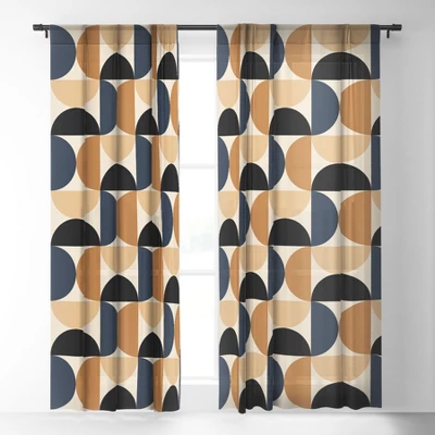Color Poems Bold Minimalism XII Single Panel Sheer Window Curtain - Society6 3 Color Poems Bold Minimalism XII Single Panel Sheer Window Curtain - Society6