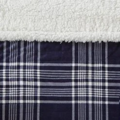 60"x70" Leeds Faux Mink To Berber Heated Throw Blanket Navy - Woolrich -Home Improvement Store GUEST 88f34f3e 5a9a 4b71 bff9 f326e275c625