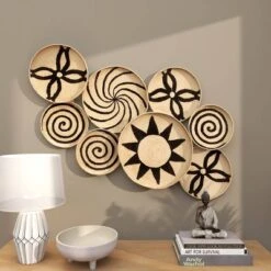 Metal Plate Wall Decor With Black Patterns Brown - Olivia & May -Home Improvement Store GUEST 8cb8fe81 1c4a 4466 99b3 6d613a55d95f