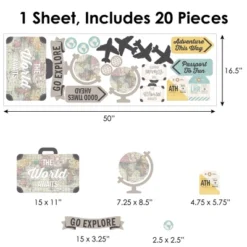 Big Dot Of Happiness World Awaits - Peel And Stick Map Vinyl Wall Art Stickers - Wall Decals - Set Of 20 -Home Improvement Store GUEST 8d3f1fff 59fc 457a 812e 02e999d185fb