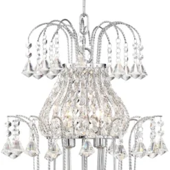 Vienna Full Spectrum Calylah Chrome Chandelier 21 1/2" Wide Modern Tiered Crystal 8-Light Fixture For Dining Room House Foyer Kitchen Island Entryway 12 Vienna Full Spectrum Calylah Chrome Chandelier 21 1/2" Wide Modern Tiered Crystal 8-Light Fixture For Dining Room House Foyer Kitchen Island Entryway -Home Improvement Store GUEST 8db6b08f a6ae 4cde af8f f4d32eed9db9