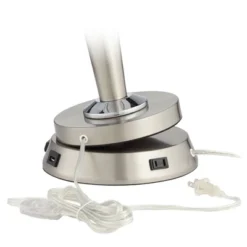 360 Lighting Modern Table Lamp With USB And AC Power Outlet Workstation Charging Base 24.5" High Brushed Nickel Droplet Living Room Desk Bedroom -Home Improvement Store GUEST 8e6da45d 7a10 4f3a 89c2 a74d22335ff4