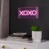 11.75" XOXO Contemporary Glam Acrylic Box Pendant (Includes LED Light Bulb) Neon Pink - JONATHAN Y -Home Improvement Store GUEST 8e87c3f9 3cc0 410a 92aa f3ed27bee957