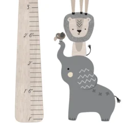 Lambs & Ivy Jungle Safari Tree With Animals Kids Growth Chart Wall Decals