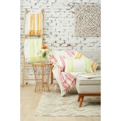 Carol & Frank Morgan Hibiscus Pink Woven Throw Pillow -Home Improvement Store GUEST 904f5bc8 f3d8 49ce af06 2a0d50227617