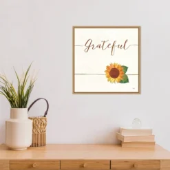 16" X 16" Grateful Fall Sunflower By Veronique Charron Framed Canvas Wall Art - Amanti Art -Home Improvement Store GUEST 9235dd62 efc5 4c65 806a 5e0ac76041d3