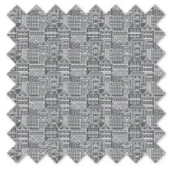 Bacati - Clouds In The City Grey Cityscape Cotton Printed Single Window Curtain Panel -Home Improvement Store GUEST 923b5766 e459 4226 9a3f 04255f006102