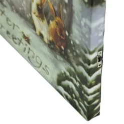 Northlight LED Lighted Snowman And Reindeer Christmas Canvas Wall Art 15.75" X 11.75" -Home Improvement Store GUEST 926519e8 6157 44bd b3be fbed05ffa953