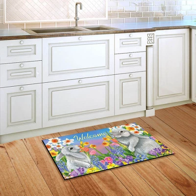 Spring Friends Bunnies Doormat Easter Welcome Floral 30" X 18" Briarwood Lane 5 Spring Friends Bunnies Doormat Easter Welcome Floral 30" X 18" Briarwood Lane - Image 3