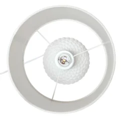 20.4" Traditional Ceramic Purled Texture Bedside Table Desk Lamp With White Fabric Drum Shade Off-White - Simple Designs 17 20.4" Traditional Ceramic Purled Texture Bedside Table Desk Lamp With White Fabric Drum Shade Off-White - Simple Designs -Home Improvement Store GUEST 9340e717 5d16 4d31 b53e dc40b15618e9