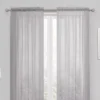 Kate Aurora Essential 1 Piece Silver Gray Sheer Voile Rod Pocket Window Curtain Panel