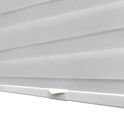 1pc Light Filtering Cordless Zebra Window Shade With Fabric Roller Valance White - Lumi Home Furnishings 3 1pc Light Filtering Cordless Zebra Window Shade With Fabric Roller Valance White - Lumi Home Furnishings