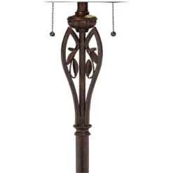Robert Louis Tiffany Traditional Floor Lamp 60" Tall Bronze Tiffany Style Leaf Pattern Stained Glass Shade For Living Room Reading Bedroom -Home Improvement Store GUEST 951ad548 3d3e 408e 9493 b8a665a8b600