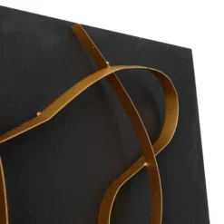 Metal Abstract Overlapping Lines Wall Decor With Gold Backing - CosmoLiving By Cosmopolitan