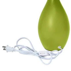 18.11" Traditional Standard Ceramic Dewdrop Table Desk Lamp With Matching Fabric Shade Green - Creekwood Home -Home Improvement Store GUEST 95a1c77e 7dad 4546 abfe 8dda5c3990e8