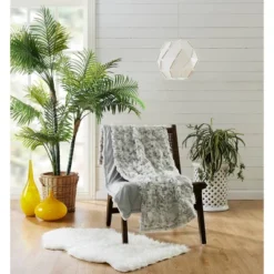 50"x70" Oversized Ruched Leopard Throw Blanket Gray - Jessica Simpson -Home Improvement Store GUEST 9618c18b 2a9c 45f5 96e6 ba0c8fe71c88