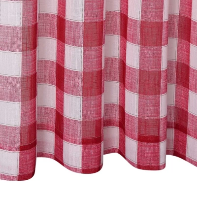 Trinity Tier Curtains Farmhouse Plaid Check Light Filtering Sheer For Kitchen Window, Set Of 2 5 Trinity Tier Curtains Farmhouse Plaid Check Light Filtering Sheer For Kitchen Window, Set Of 2 - Image 3