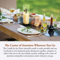 Candle By The Hour 80-Hour Candle With Glass Cylinder, Eco-friendly Natural Beeswax With Cotton Wick -Home Improvement Store GUEST 9769ef18 20dc 4efa 8159 524ca430d289