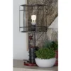 10" X 21" Industrial Accent Lamp With Iron Wire Cage Shade Red/Black - Olivia & May -Home Improvement Store GUEST 99b3cff1 9b9b 497c 940d 5dcb6594aca5