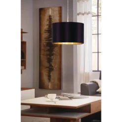 1-Light Maserlo Pendant Black/Gold - EGLO -Home Improvement Store GUEST 9b7ac092 094c 47ae ad34 548b4f7b01e3