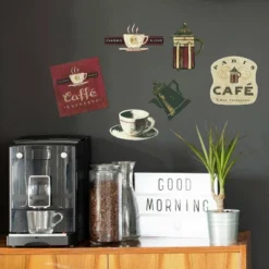 Coffee House Peel And Stick Wall Decal - RoomMates -Home Improvement Store GUEST 9b9590e4 a1f9 4c84 8124 d3f5b54c0096