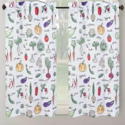 RT Designer's Collection Tribeca Vegetables Printed 3 Pieces Kitchen Curtain Set Includes 1 Valance 52" X 18" And 2 Tiers 26" X 36" Each Multi Color -Home Improvement Store GUEST 9c46af9c 1f5c 4bd5 9171 7b6df83dbf6e
