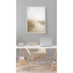 23" X 33" Sylvie Beach Grasses By Emiko And Mark Franzen Framed Wall Canvas White - Kate & Laurel All Things Decor -Home Improvement Store GUEST 9cb1dd23 ee50 4622 9d1d fbb46354251f