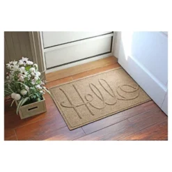 Aqua Shield Simple Hello Indoor/Outdoor Doormat - Bungalow Flooring