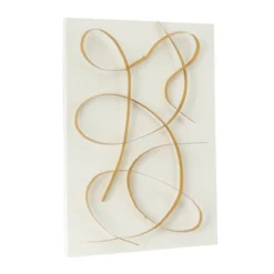 Metal Abstract Overlapping Lines Wall Decor With Gold Backing - CosmoLiving By Cosmopolitan -Home Improvement Store GUEST 9f5830b1 eda8 49ae 8563 5b19a2a25a96