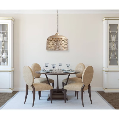 20.25" X 18.5" Metal Pendant Lamp Gold Finish - Storied Home 3 20.25" X 18.5" Metal Pendant Lamp Gold Finish - Storied Home