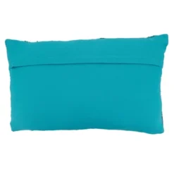 Saro Lifestyle Striped Chindi Throw Pillow With Down Filling