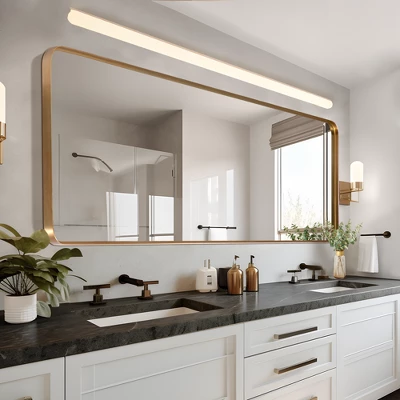 Aalysia 71" X 28" Full Length Mirror, Aluminum Alloy Frame Mirror Full Length For Leaning & Wall Mounted, Round Corners, No Stand - The Pop Home 3 Aalysia 71" X 28" Full Length Mirror, Aluminum Alloy Frame Mirror Full Length For Leaning & Wall Mounted, Round Corners, No Stand - The Pop Home